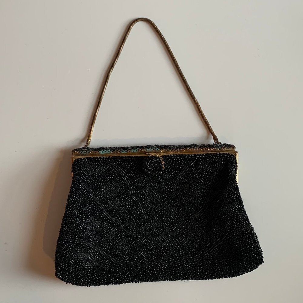 Vintage French Handmade Beaded Purse